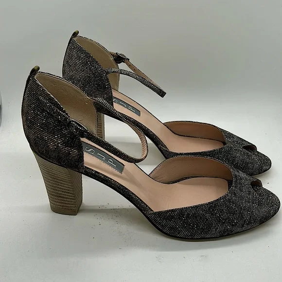 SJP Sexy Shimmery Cheetah Print High Heel Shoes **Size 38.5/US Size 8.5**🐆🐆 - Picture 4 of 8